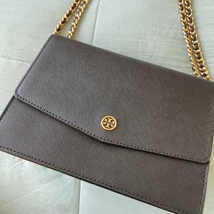 Tory Burch Black Robinson Convertible Shoulder Bag